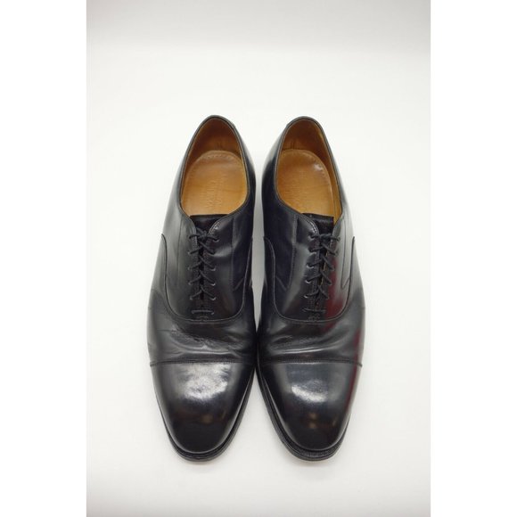 Johnston Murphy Optima USA Black Leather Cap Toe Lace Up Oxfords Shoes Mens 13 D main image 5